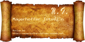 Mayerhoffer István névjegykártya