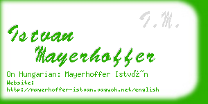 istvan mayerhoffer business card